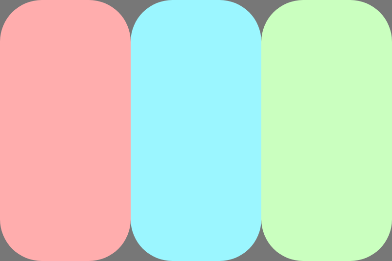 アイテムが交差軸を埋めるように引き伸ばされます。