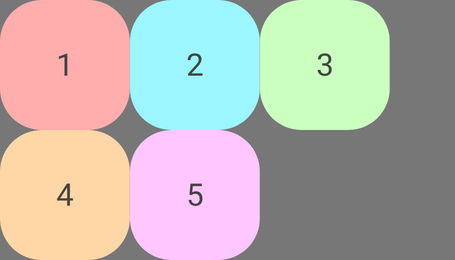 Items wrapping onto a new line below because wrapping is enabled.