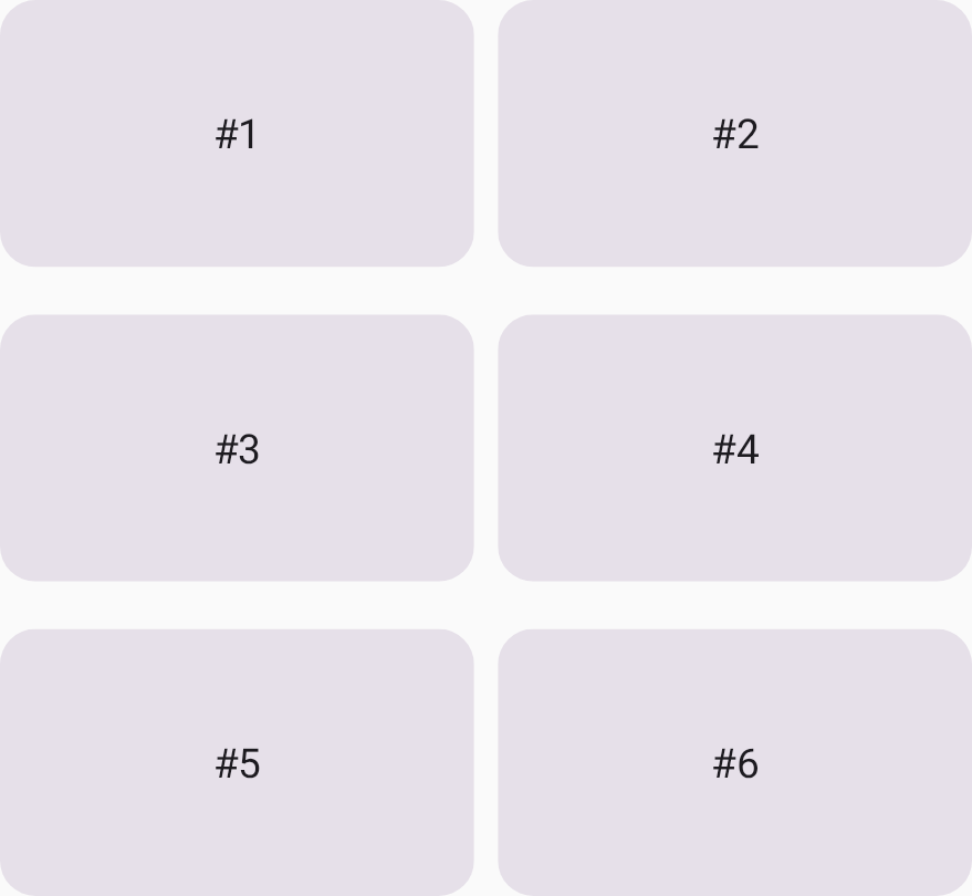 Espaces entre les lignes et les colonnes.