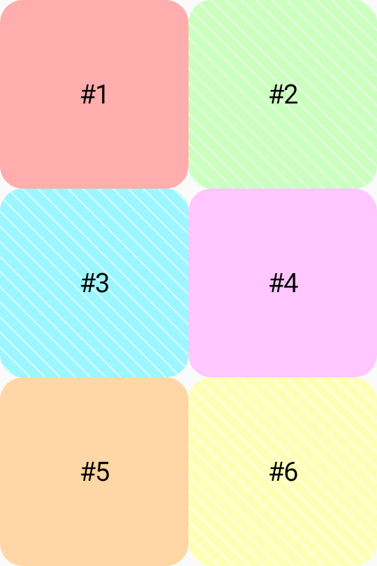 Ein einfaches Raster besteht aus Zeilen und Spalten mit fester Größe.