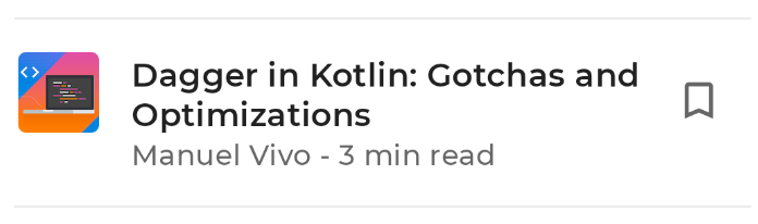 รายการในลิสต์ที่มีรูปภาพ ข้อความบางส่วน และไอคอนบุ๊กมาร์ก