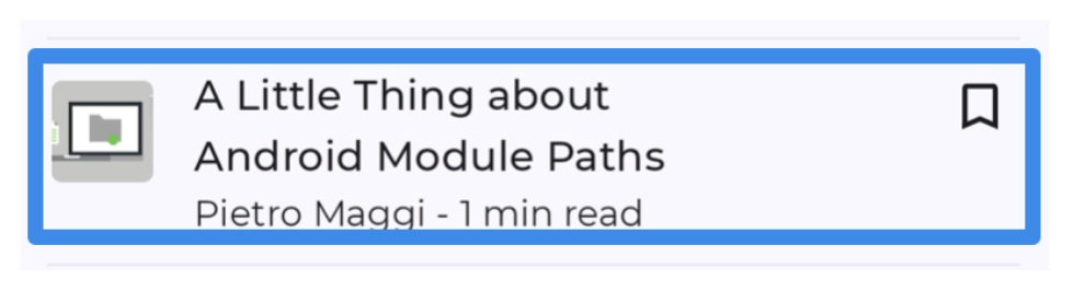 Tính năng Tiếp cận bằng công tắc làm nổi bật mục danh sách bài viết