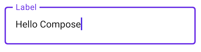 Pole tekstowe z możliwością edytowania, z fioletową ramką i etykietą.