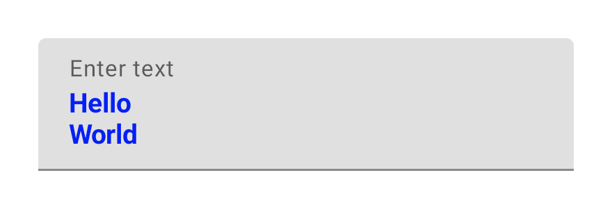 TextField แบบหลายบรรทัดที่มี 2 บรรทัดซึ่งแก้ไขได้พร้อมป้ายกำกับ