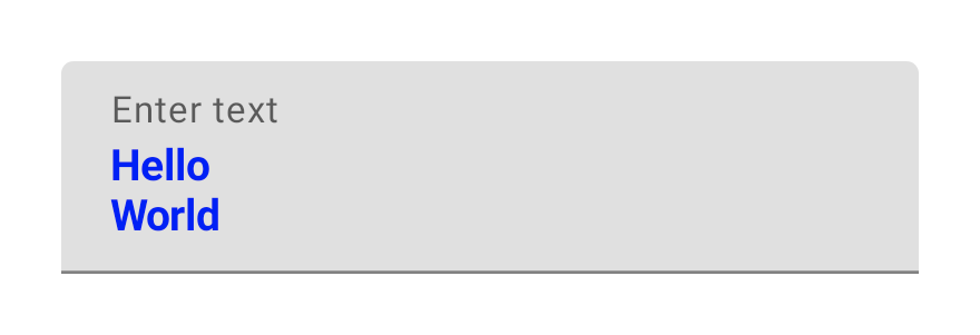 TextField หลายบรรทัดที่มี 2 บรรทัดที่แก้ไขได้และป้ายกำกับ