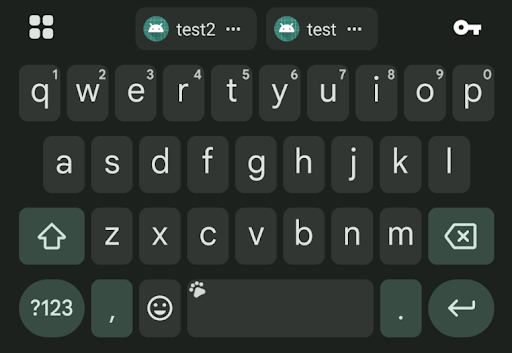 Các khối trong thanh công cụ văn bản cho thấy thông tin đăng nhập đã lưu.