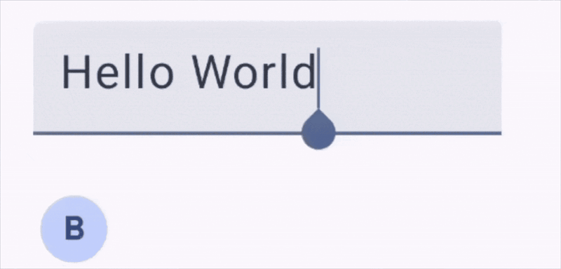 A TextField toggling bold formatting on and off for selected words.
