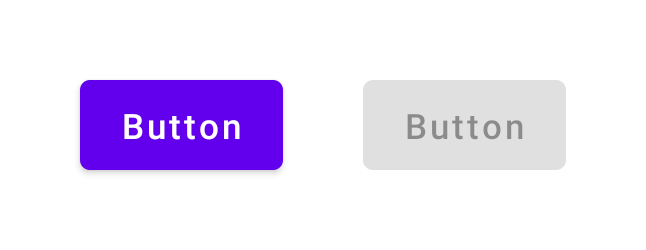 Etkin ve devre dışı durumlar için renk ve yüksekliği ayarlanmış iki düğmenin ekran görüntüsü