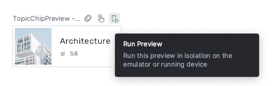 The user clicking the preview's 