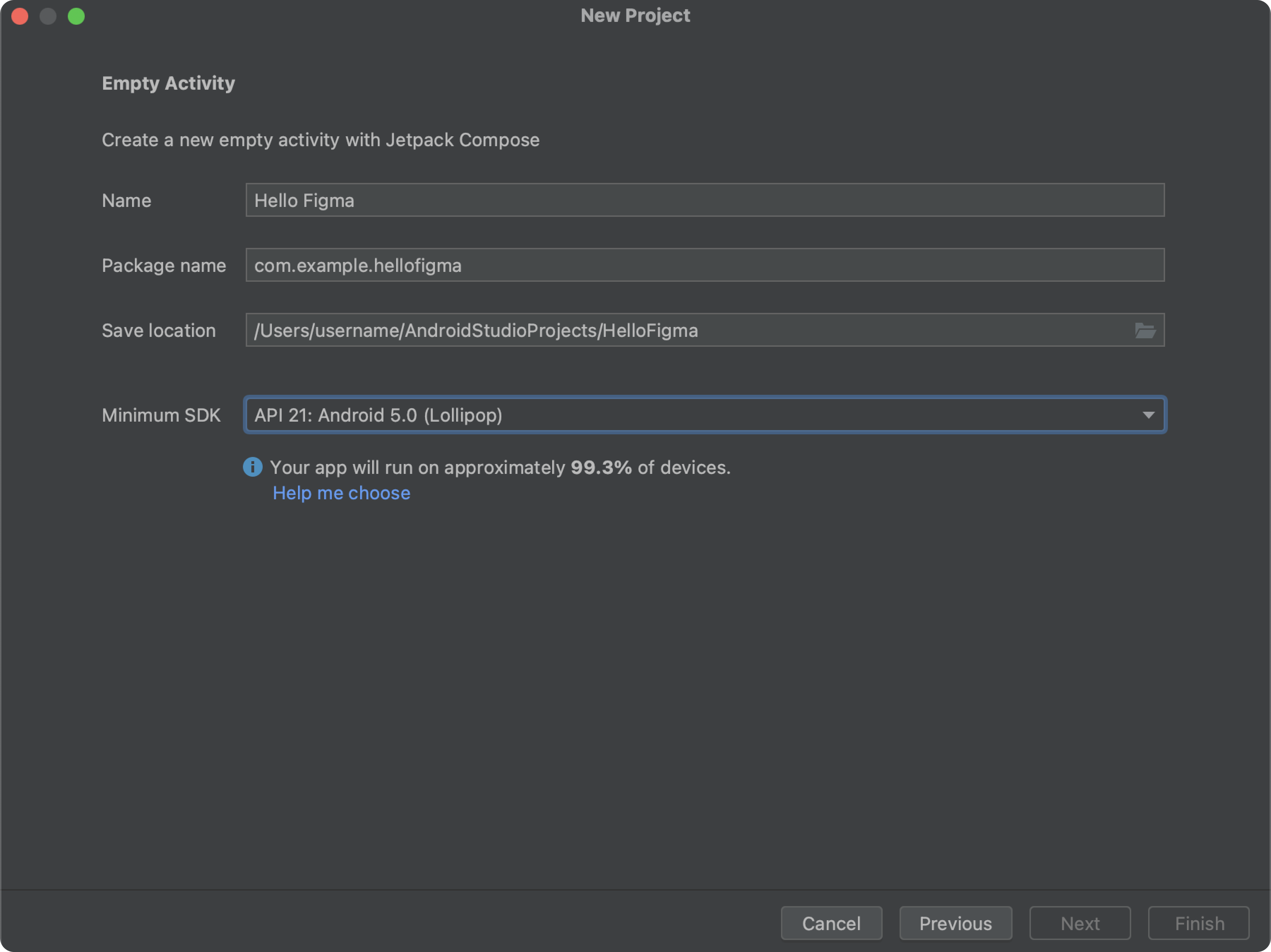 Configuração de projetos do Android Studio