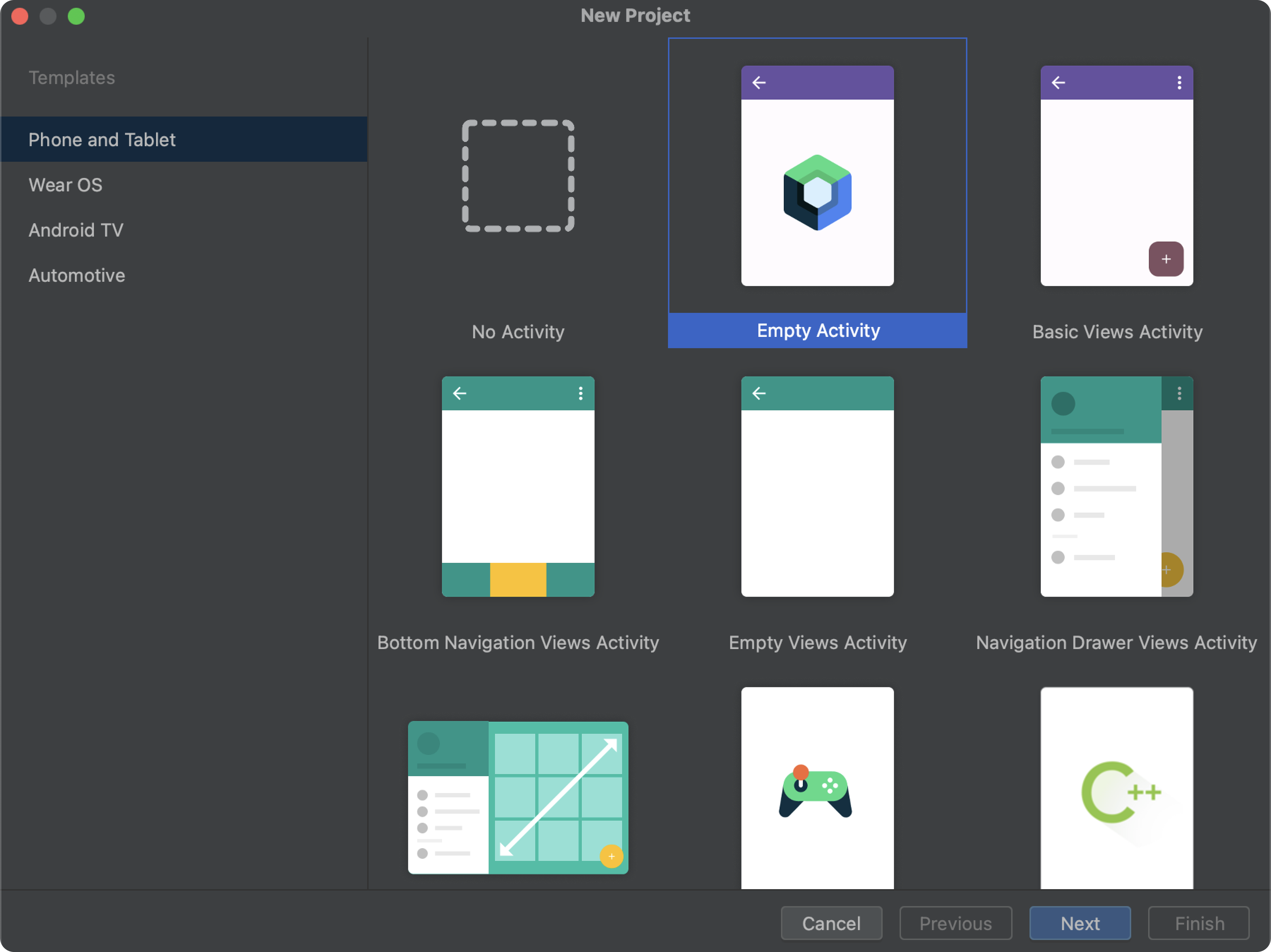 Buat project Compose baru di Android Studio