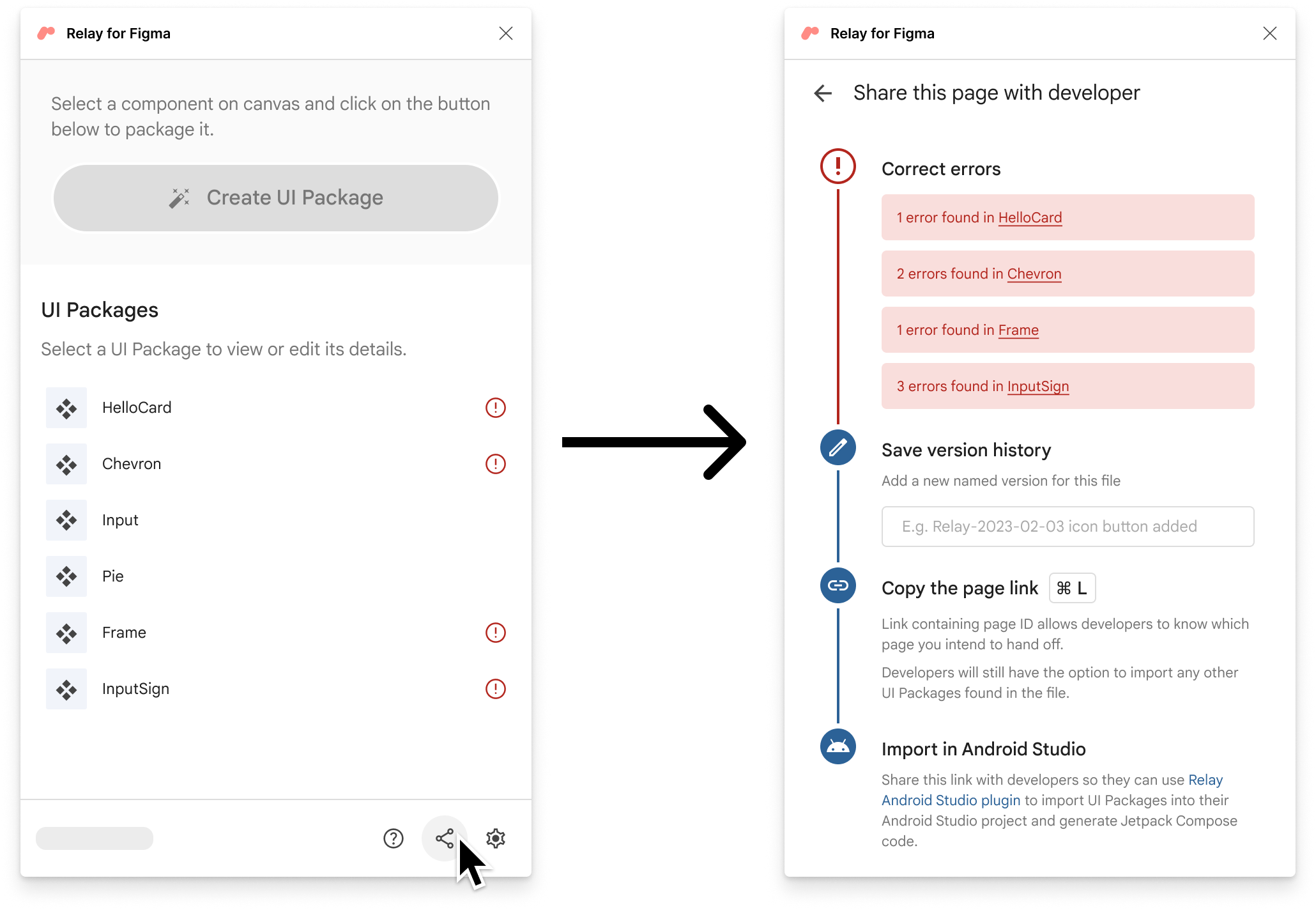 Todos os erros de bloqueio em todos os pacotes de interface