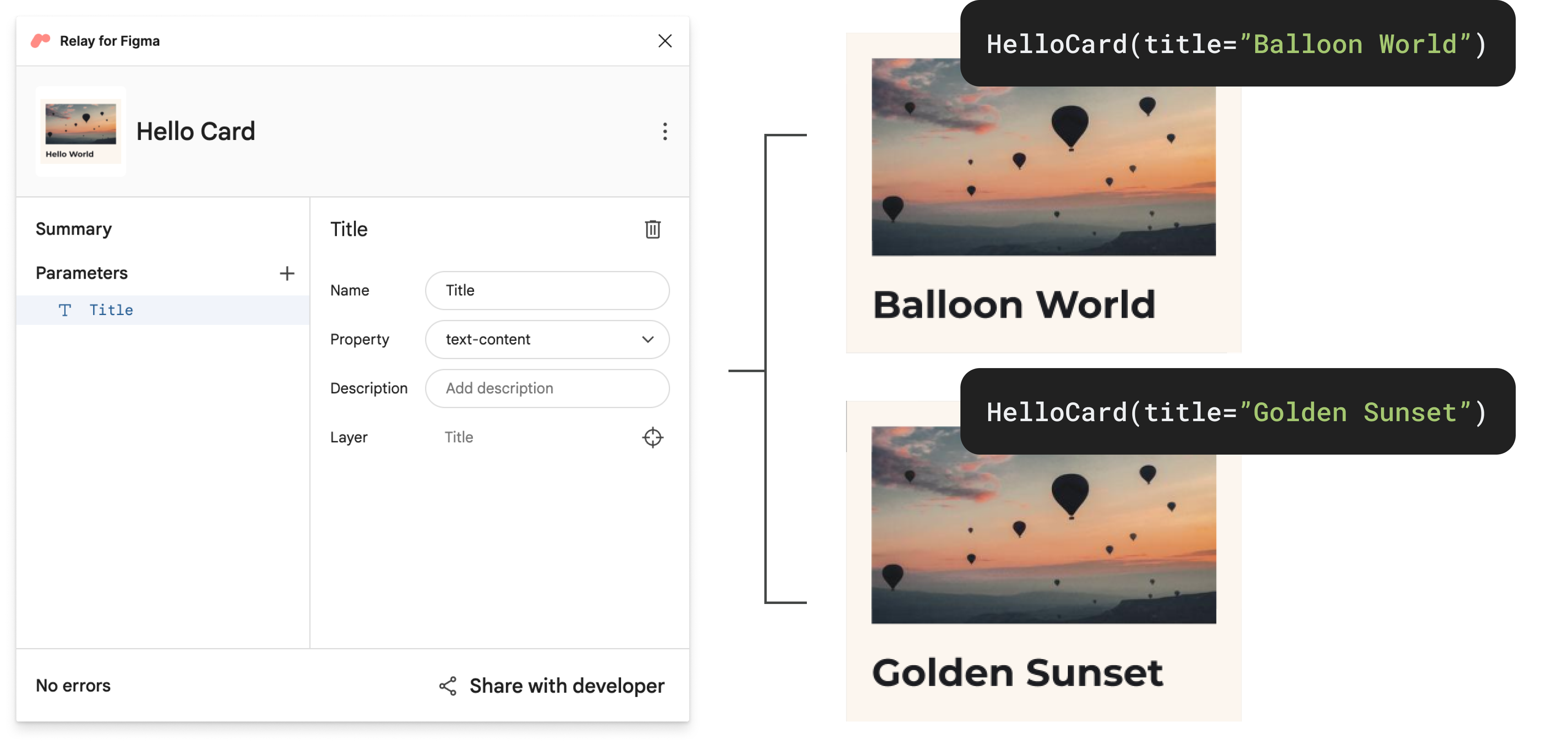 Title parameter in the plugin