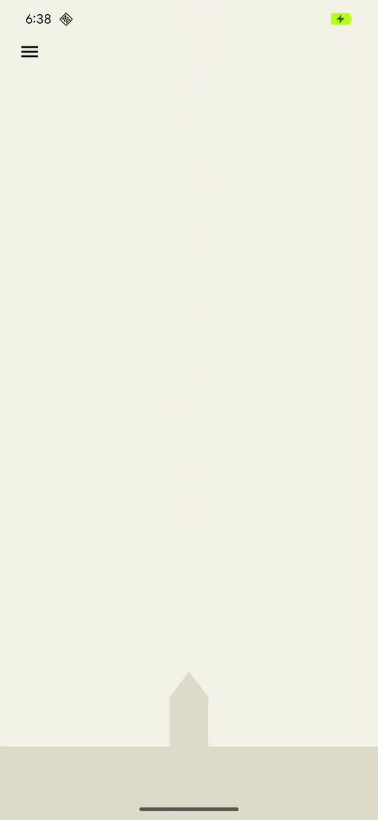 אנימציה של חללית ממריאה מתחתית המסך.