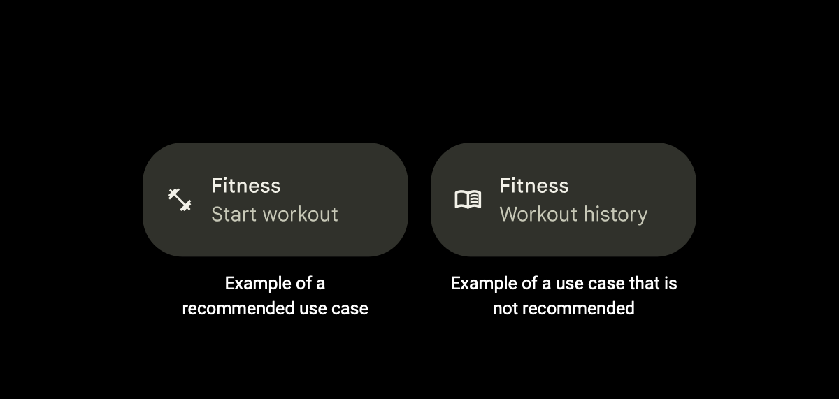 Casi d&#39;uso del riquadro dell&#39;app per il fitness