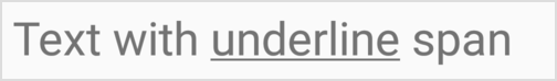 Un&#39;immagine che mostra come sottolineare il testo utilizzando un &quot;UnderlineSpan&quot;