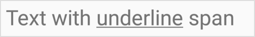 Ein Bild, auf dem zu sehen ist, wie Text mit einem „UnderlineSpan“ unterstrichen wird