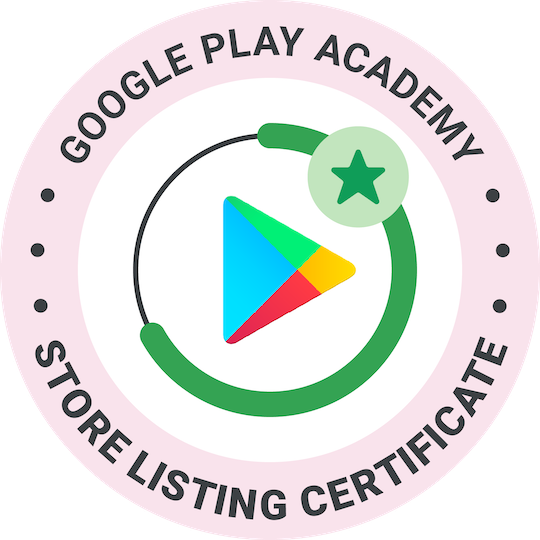 Google Play Store Listing Certificate for digital marketers