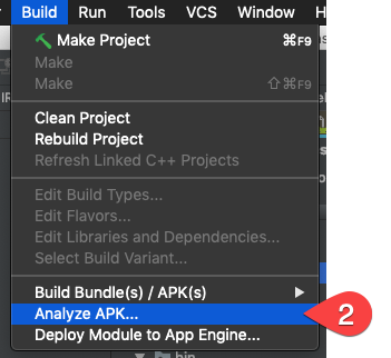 Avviare lo strumento di analisi APK