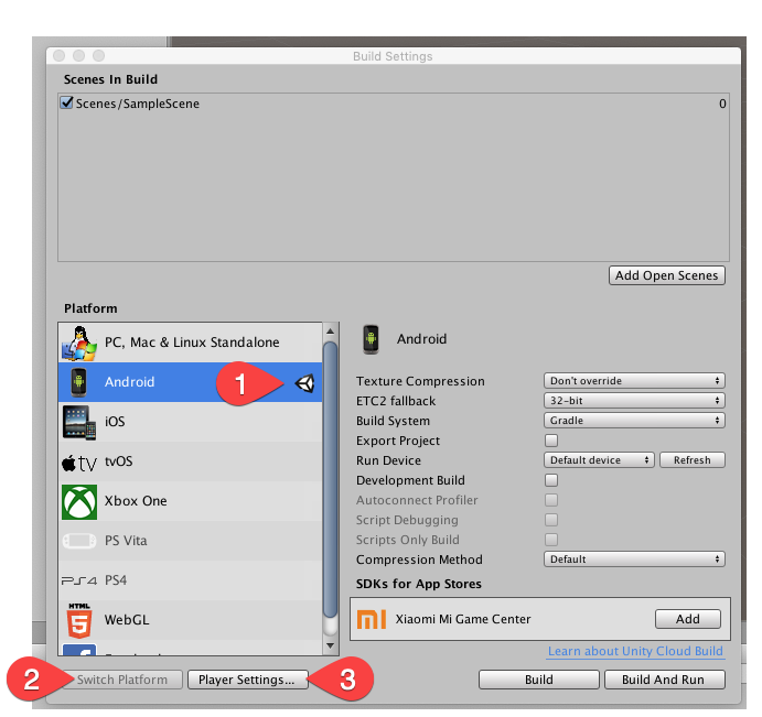Videoplayer-Einstellungen in Unity