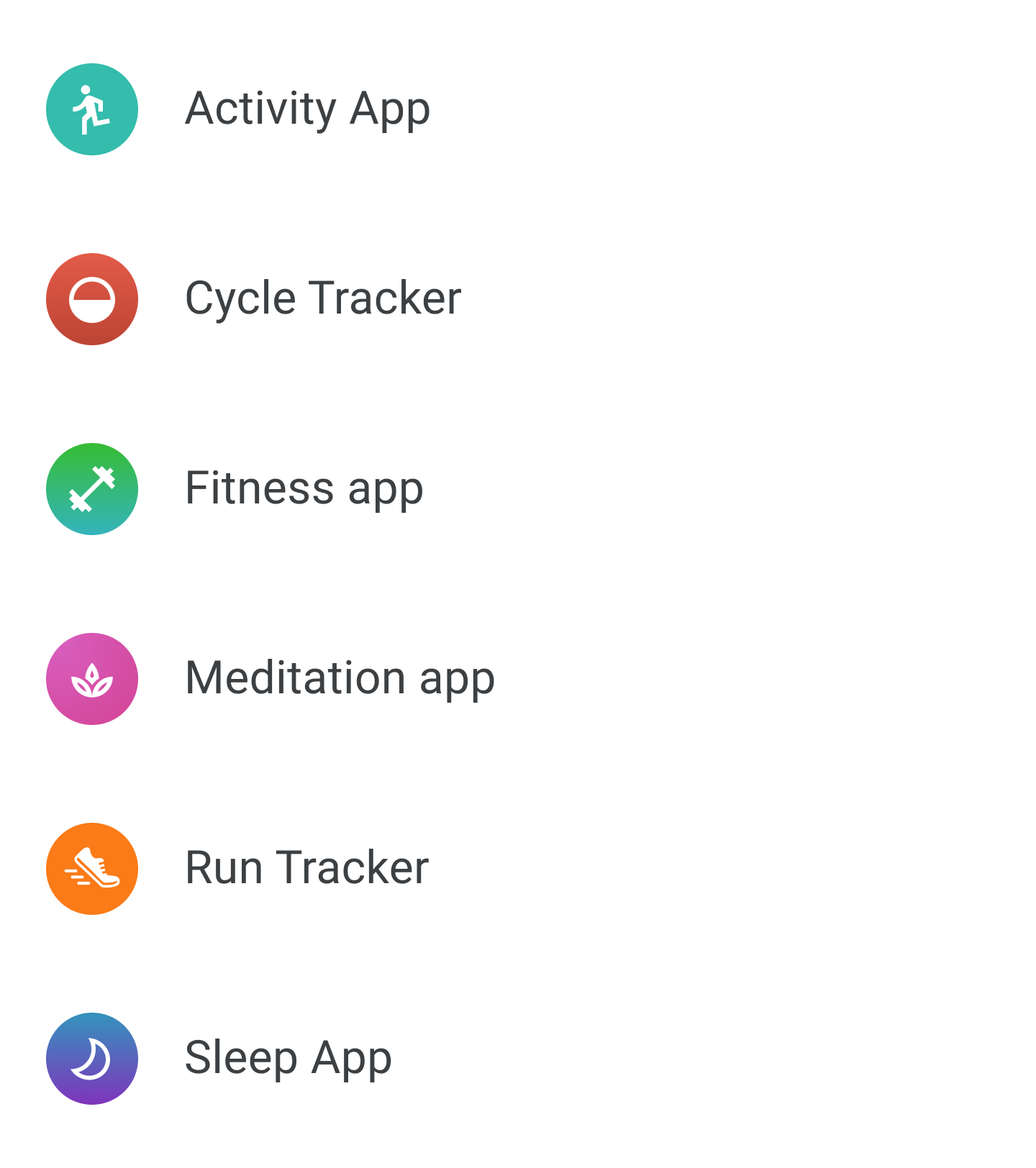 Data types, Google Fit