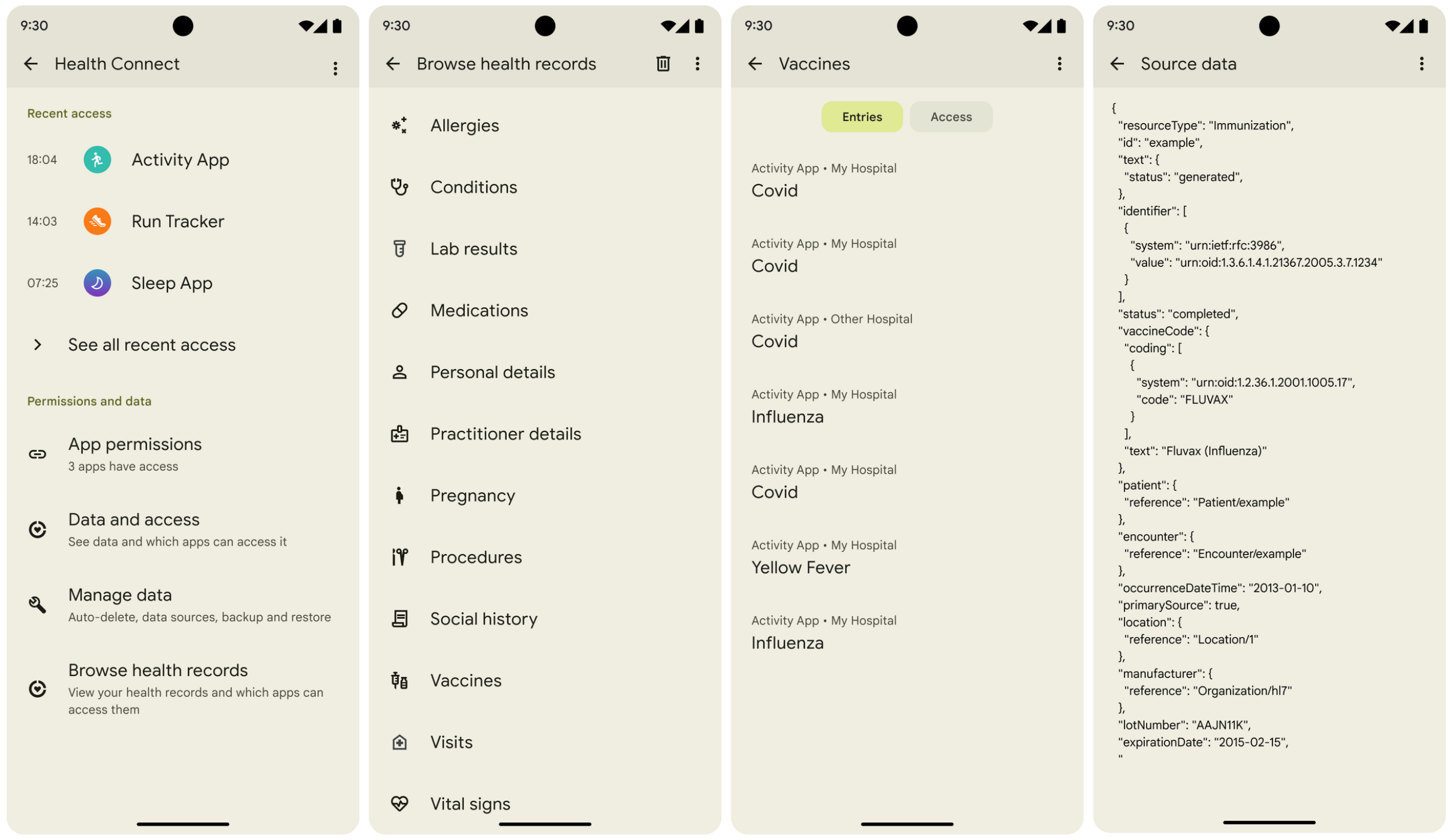 Pantalla de exploración de datos para registros médicos
