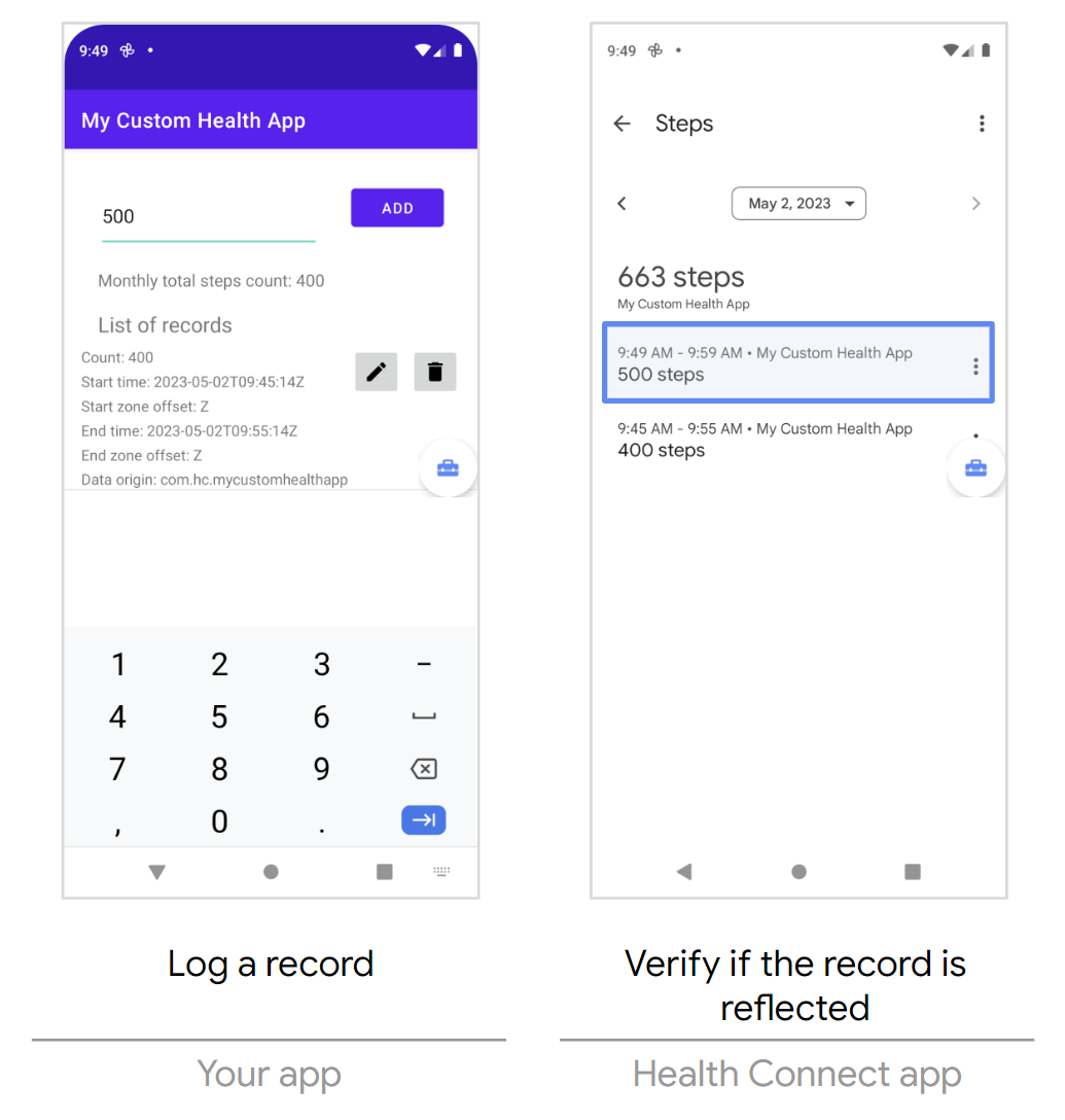 Uygulamanız aracılığıyla veri yazma