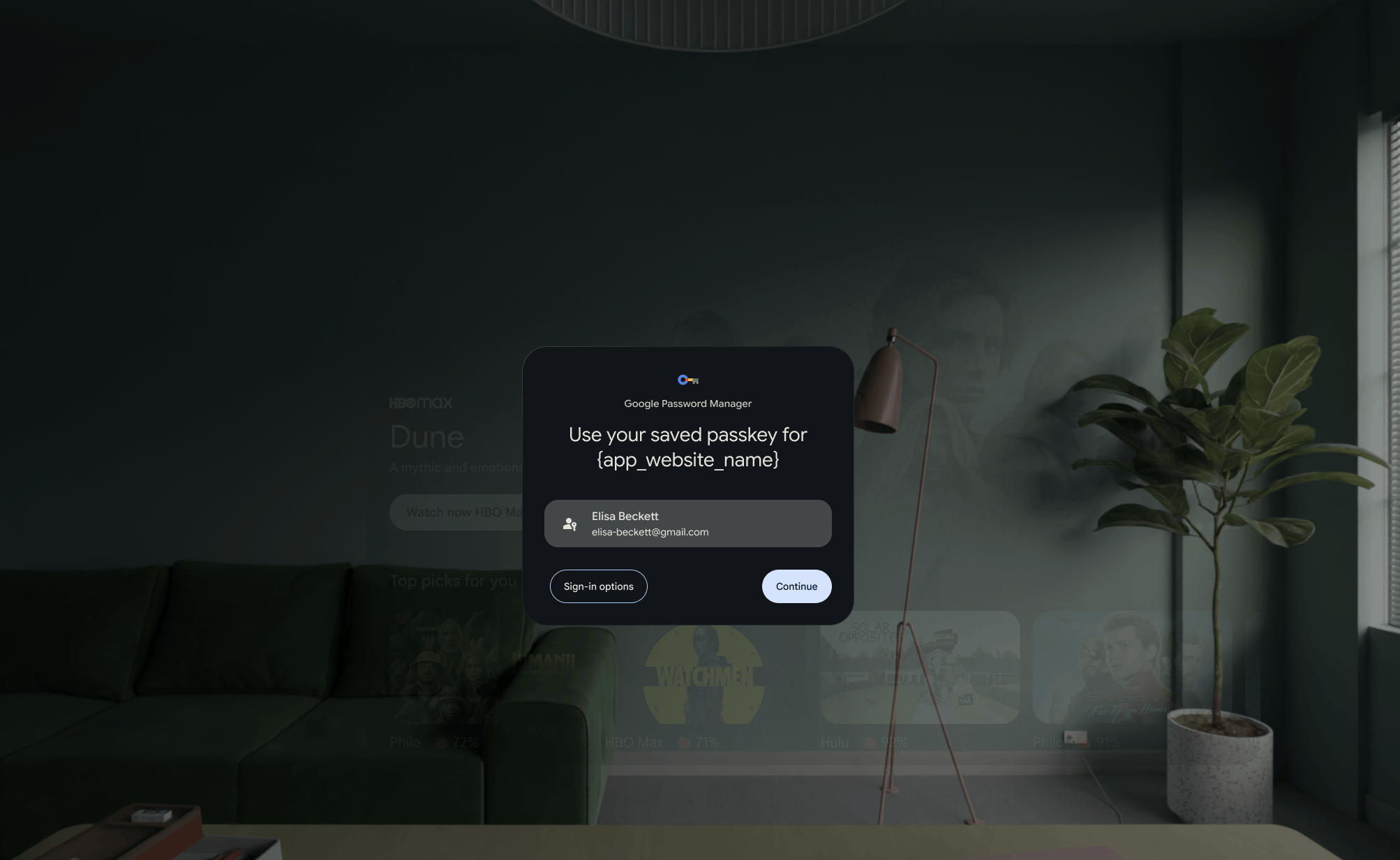 UI Credential Manager di XR