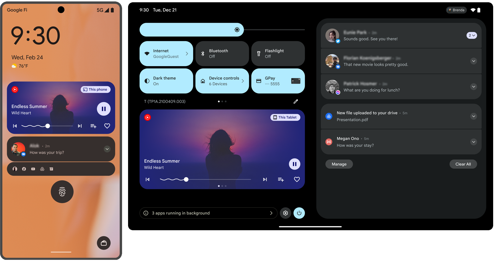 I controlli multimediali in termini di come vengono visualizzati su smartphone e tablet, utilizzando un esempio di una traccia di esempio che mostra l&#39;aspetto dei pulsanti