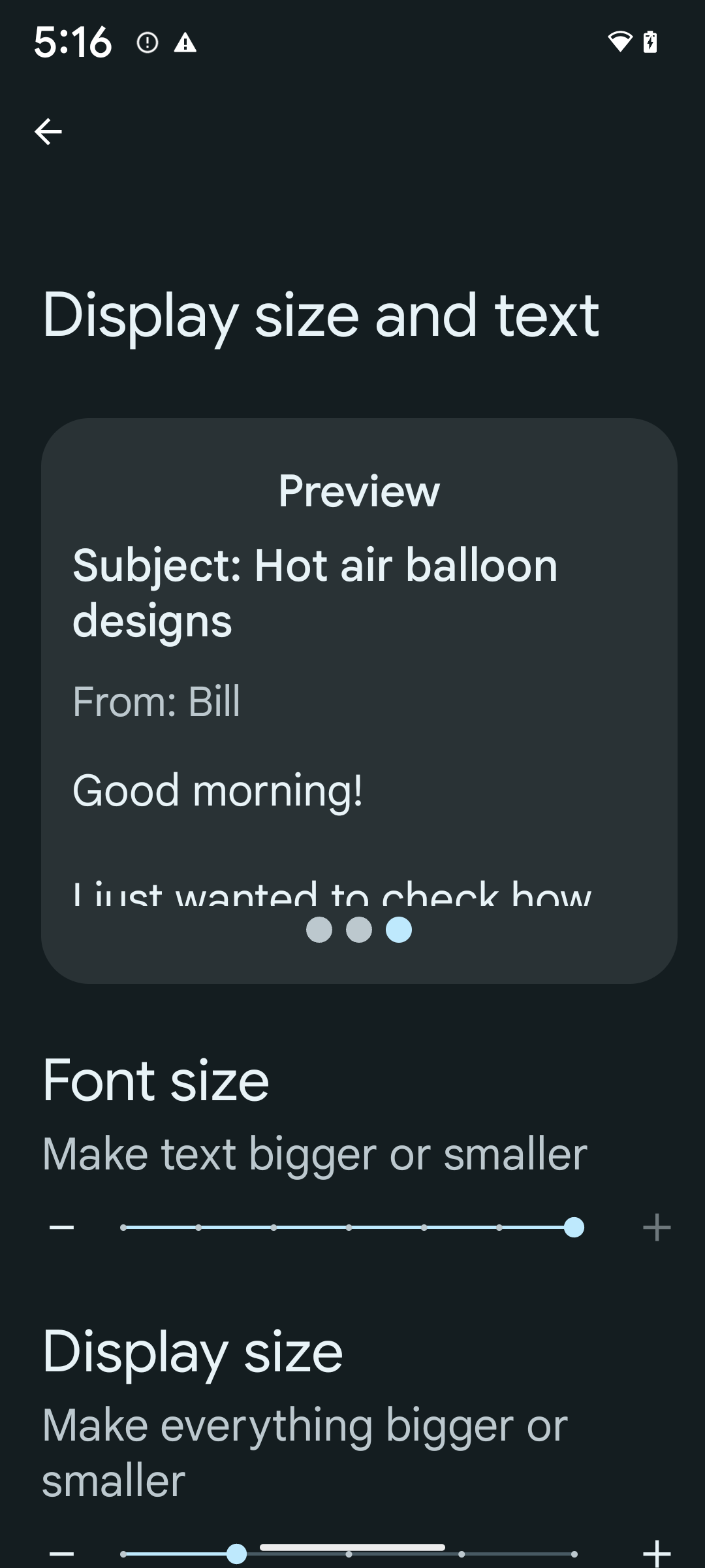 Font Size - an overview