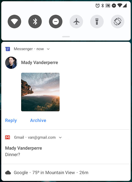 Notifications de messages