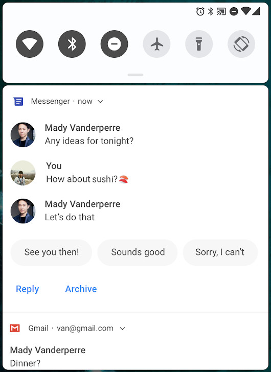 Notificação de mensagens