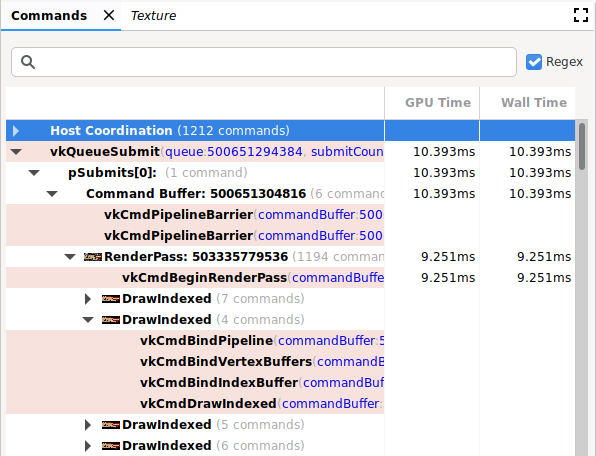 Viewing a Vulkan trace