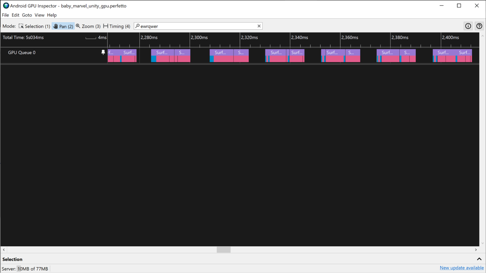 Screenshot beberapa frame yang dijalankan secara berurutan.