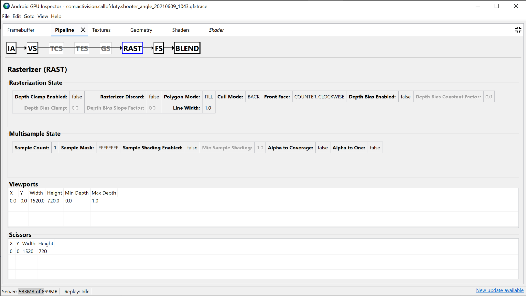 ส่วน Rasterizer ในบานหน้าต่างไปป์ไลน์
