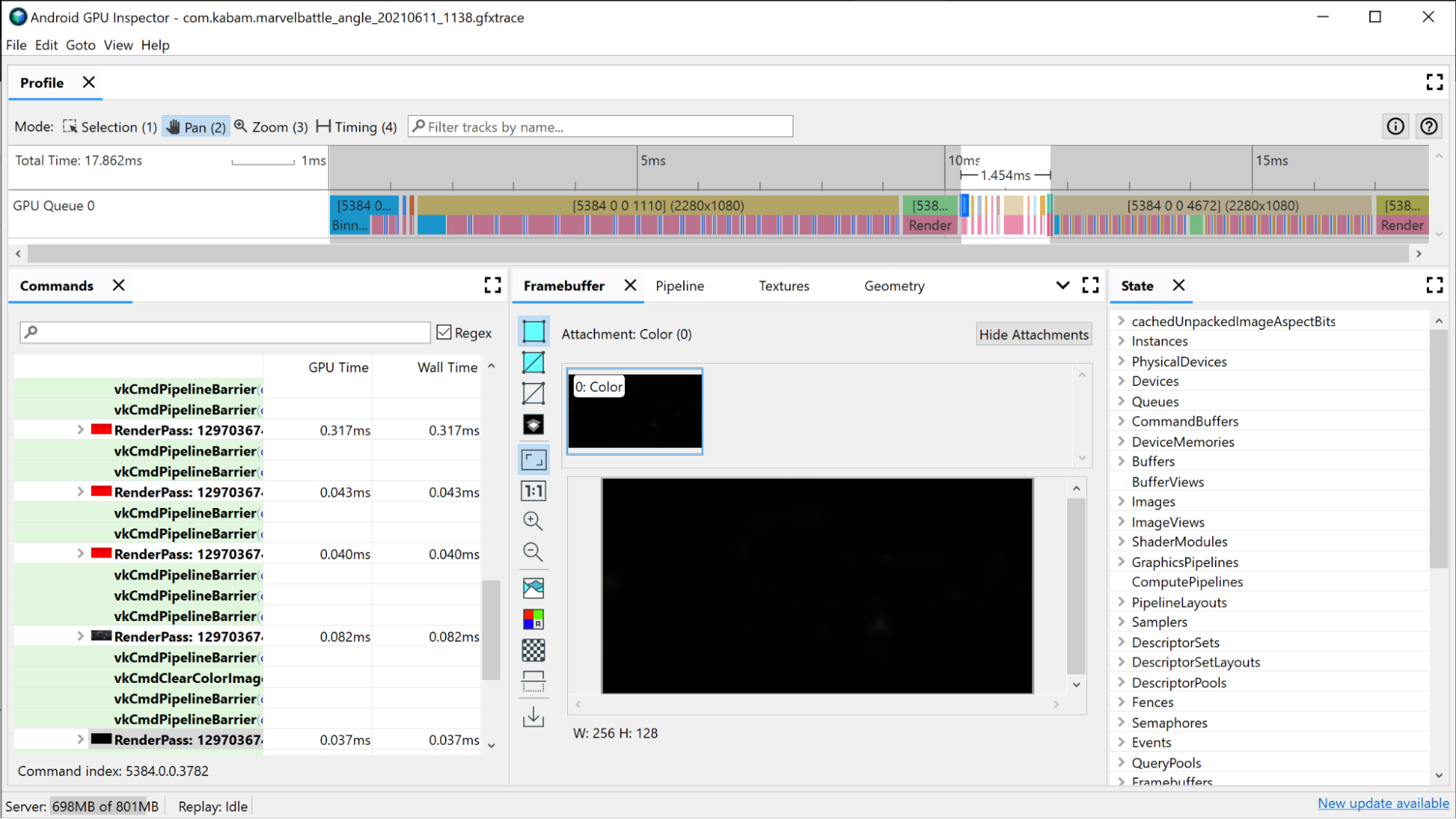 Penerusan render yang lebih kecil digunakan untuk menurunkan sampel buffering resolusi native