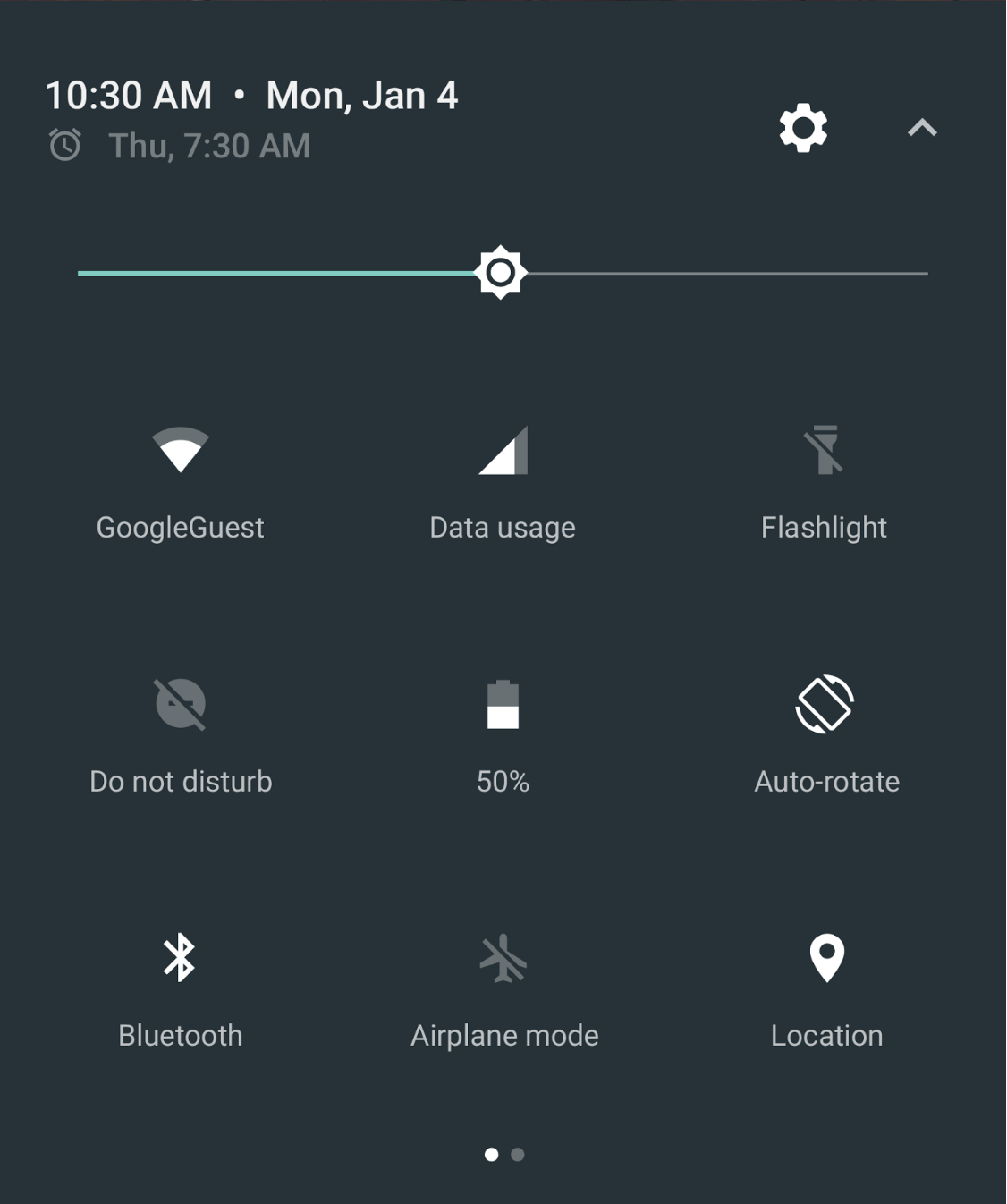 Quick Settings tiles in the notification shade