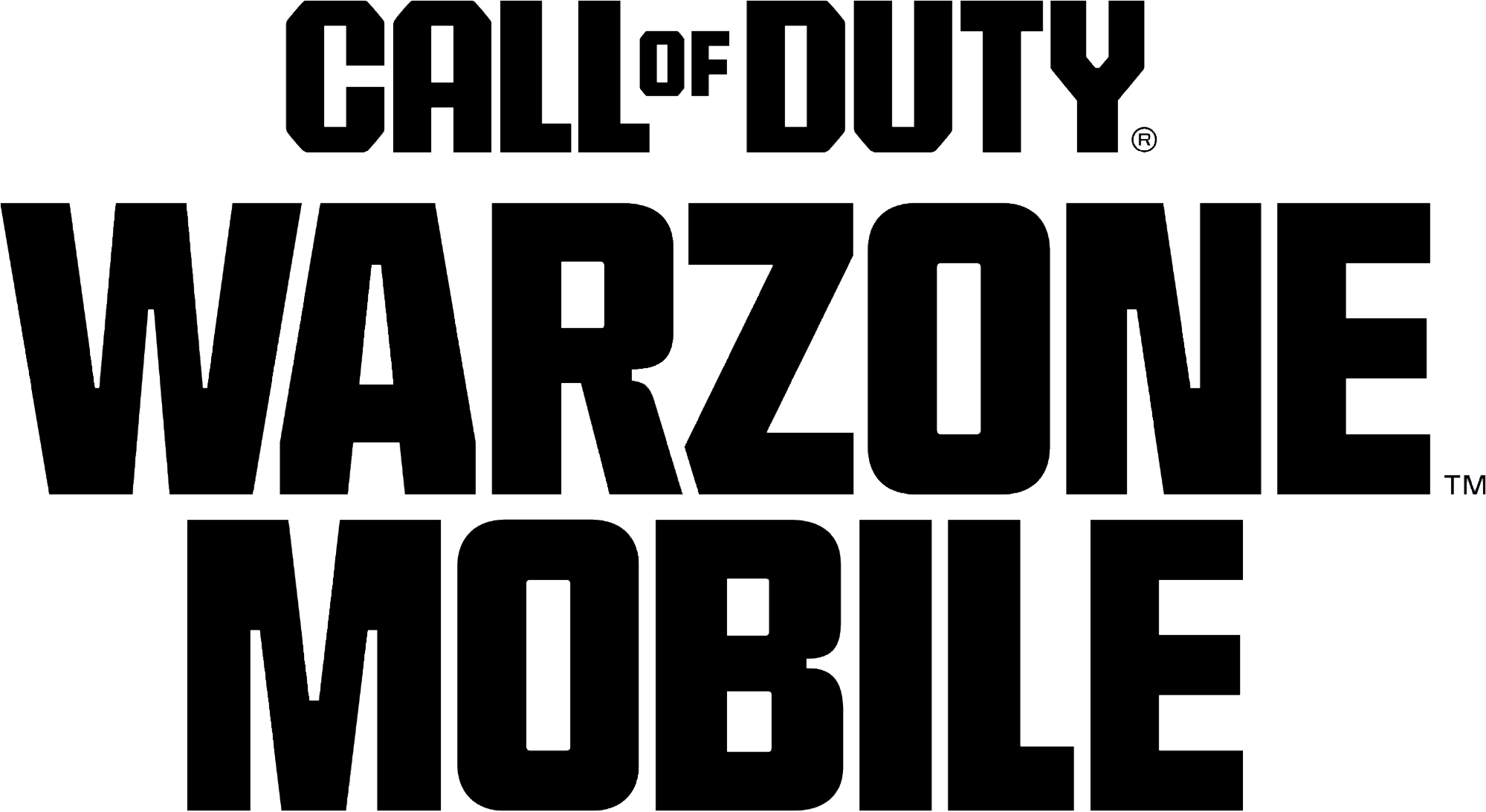Captura de pantalla del logotipo del título del juego de Call of Duty Warzone Mobile.