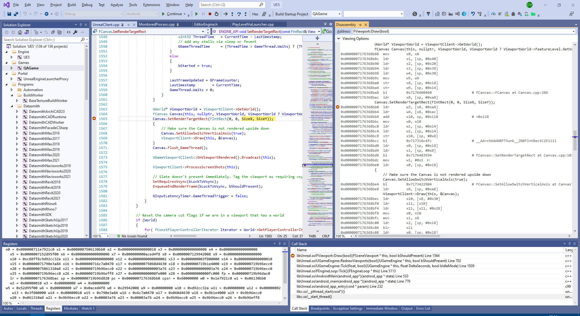 그림 2: Unreal Engine을 사용하는 AGDE 스크린샷 Unreal Engine을 사용하는 AGDE 스크린샷
