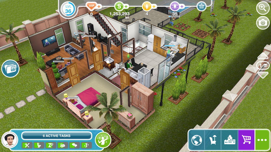Captura de tela do The Sims: Freeplay