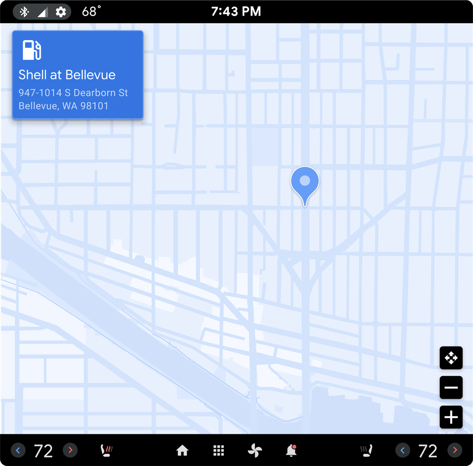 Modèle de navigation affichant un message
