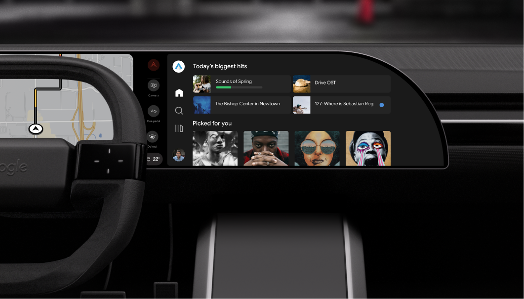 Şablonlu bir medya uygulamasının tarama görünümü