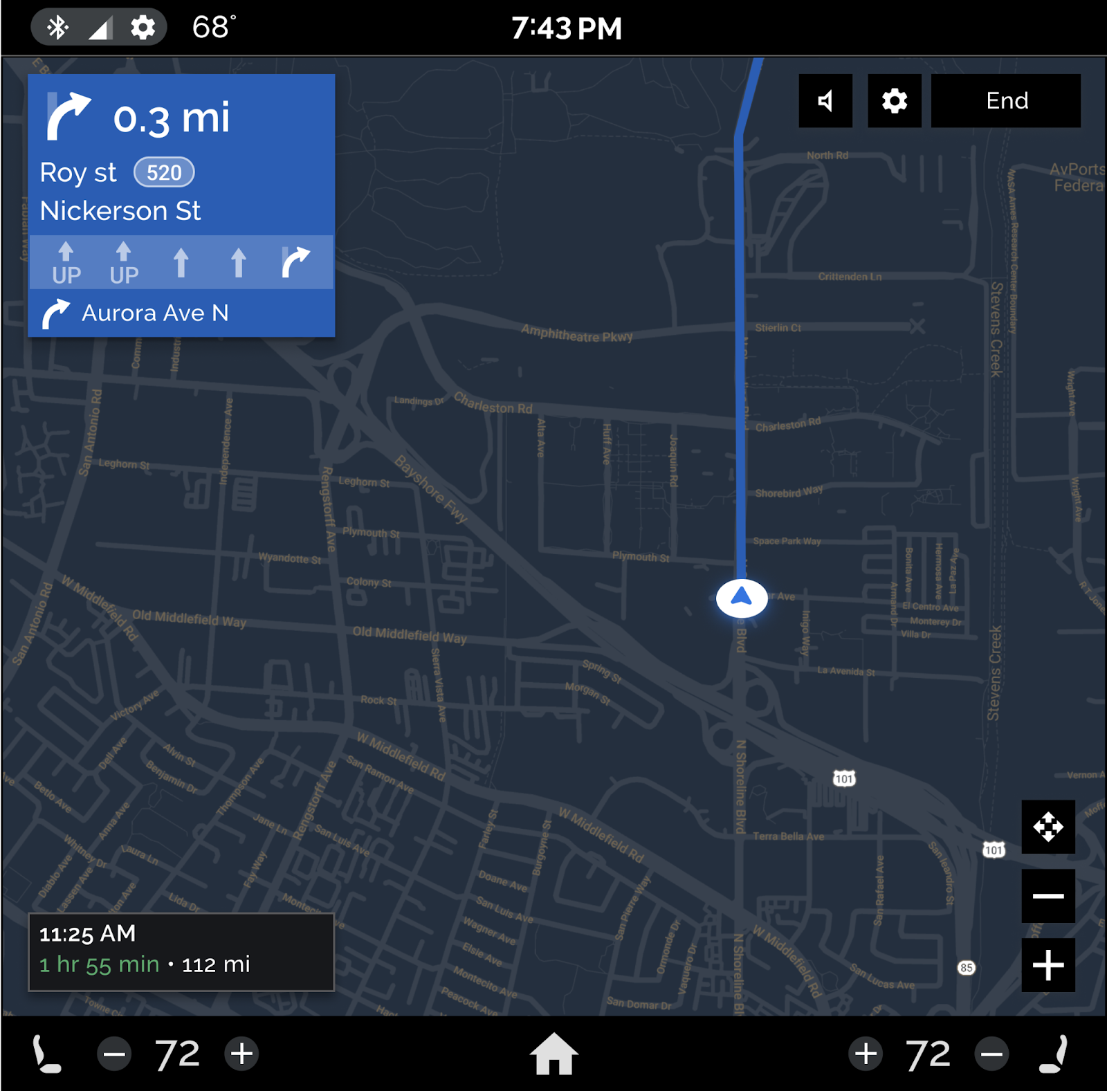 Android for Cars অ্যাপের জন্য অ্যাকসেন্ট রং