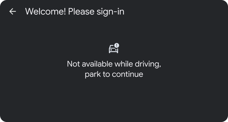 Example of driving sign-in