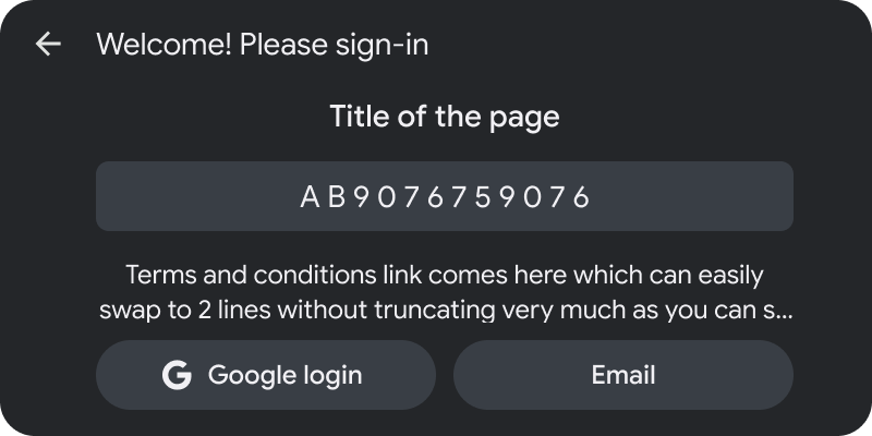 Example of sign-in pin