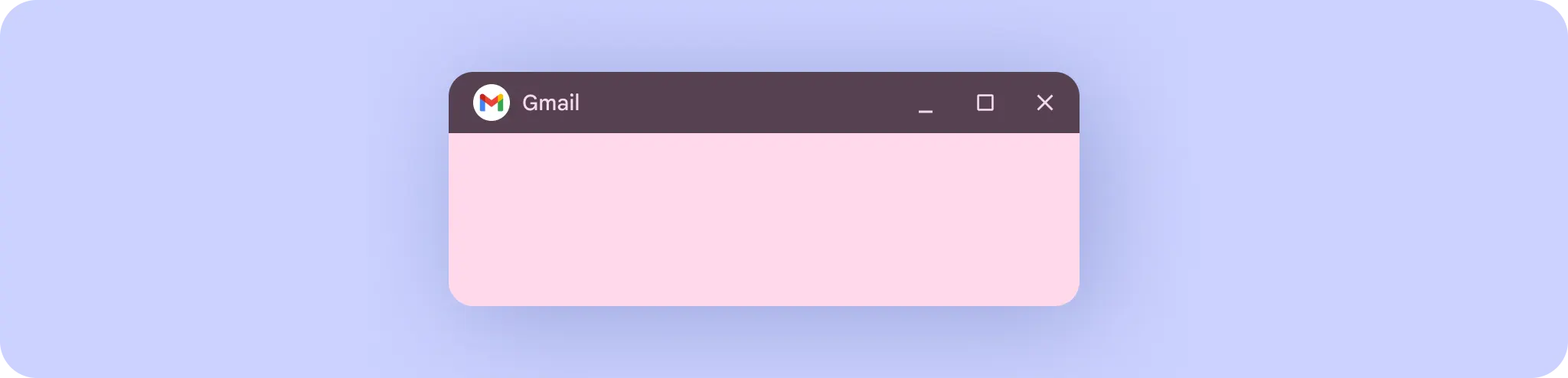 Quando è in modalità finestra e l'app assume una barra
dell'intestazione.