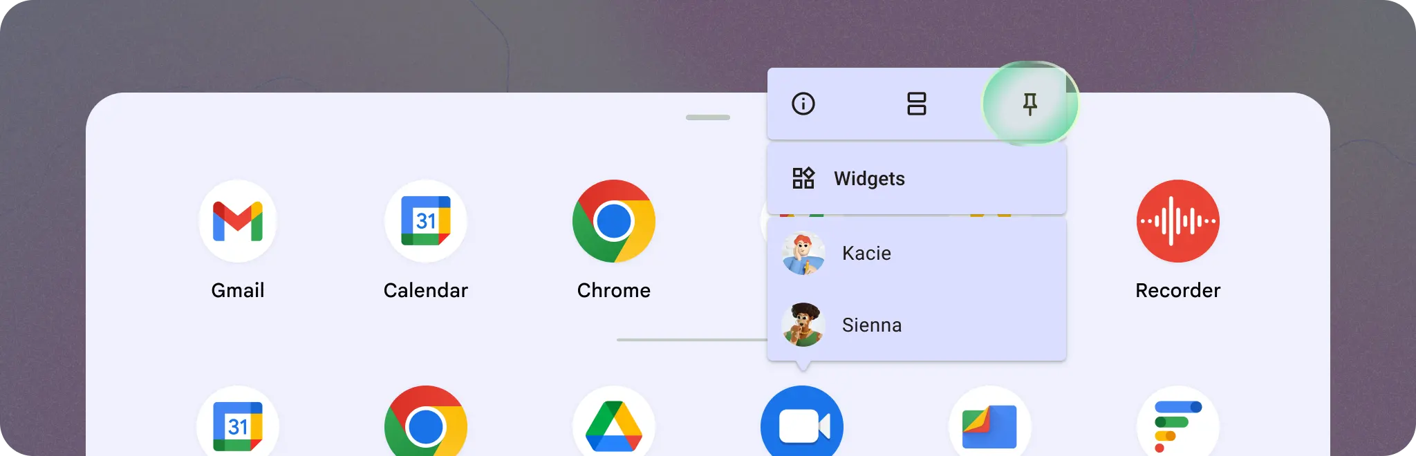 Büyük ekranda pencere içinde pencere modalı.