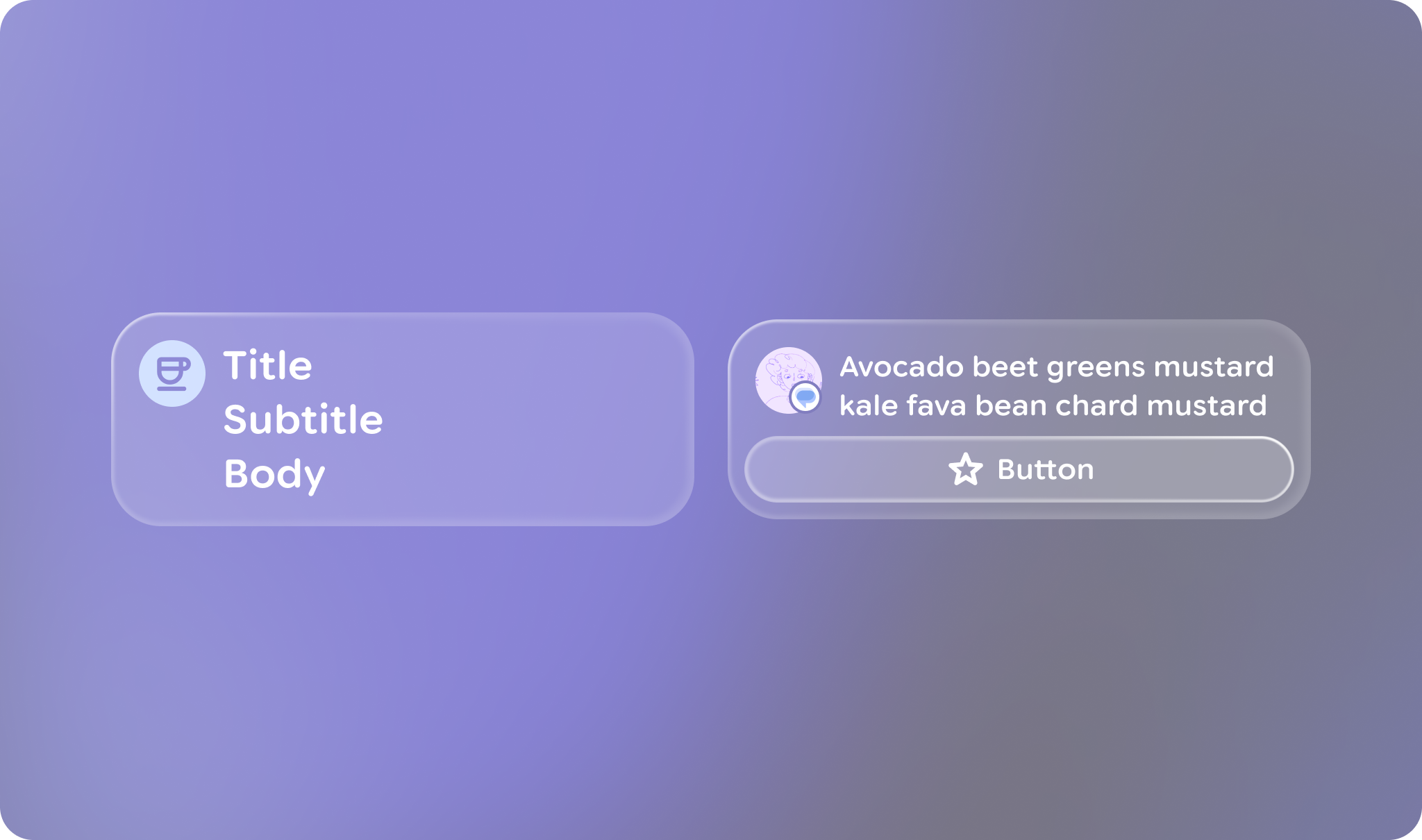 Designelemente sollten am unteren Rand des Frames verankert werden.