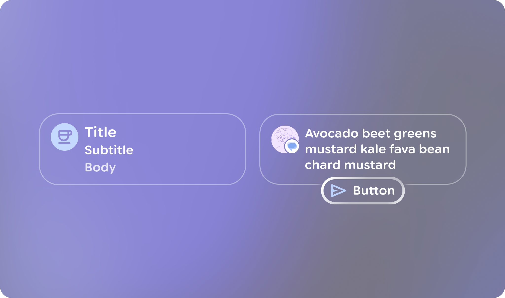 デザイン要素はフレームの下部に固定する必要があります。