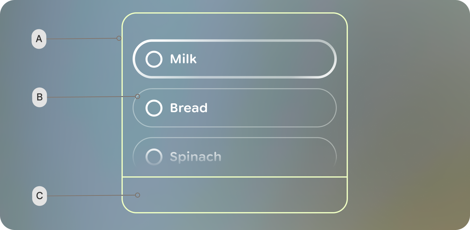 Design elements should be anchored to the bottom of the frame.